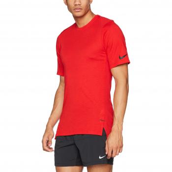 Nike M Nk Brthe Ss Elite Camiseta de Manga Corta de Baloncesto, Hombre, Rojo