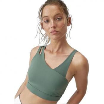 Sujetador Deportivo Born Living Yoga Aura Alga Mujer