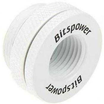 Conector de Refrigeración Bitspower G1/4 IG a G1/4 IG - Blanco