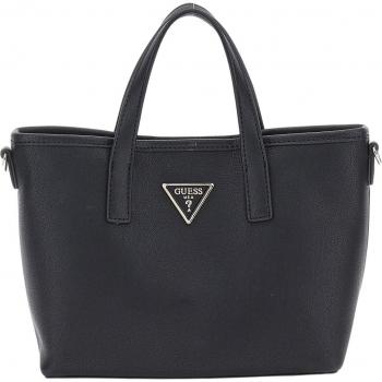 Guess Latona Women's Handbag - Black Mini Tote with Label Application