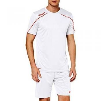 uhlsport Stream 22 Shirt Shortsleeved Camiseta de Entrenamiento, Hombre, Blanco/Rojo, XXL