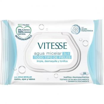 Vitesse Toallitas Desmaquilladoras Micelares, 25 unidades