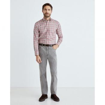 Mirto - Camisa de hombre casual cuadros manga larga