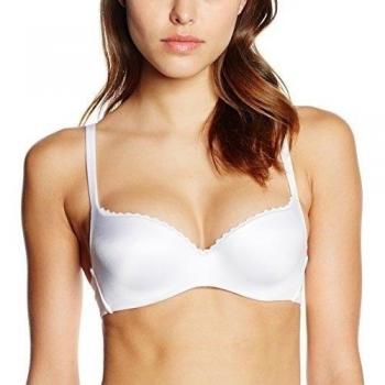 Lovable Reggiseno Ferretto Leggermente Imbottito Power Lift, Valorizza il Decolletè, Parte de Arriba de Bikini para Mujer, Blanco