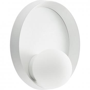 Aplique de pared Lucande Andelina, redondo, blanco, diseño moderno, hecho de metal, para salón y comedor, 1 llama G9