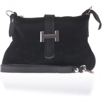 Bolso de mano Allerona Mujer Piel auténtica Gamuza Dollaro Hecho en Italia