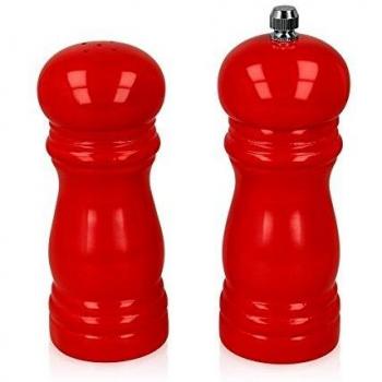 Metaltex 58.60.46 Set Molinillo Pimentero Y Salero Lacado, 10 X 5 X 13 Cm, Rojo