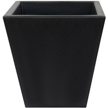 Macetero de polietileno por rotomoldeo color antracita 40x40 cm WELLHOME