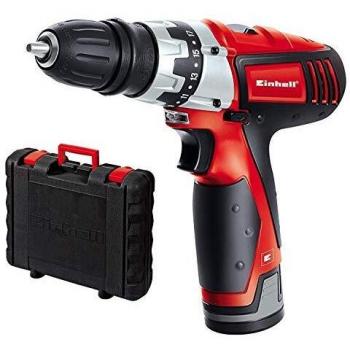 Einhell TC-CD 12 Li Atornillador Inalámbrico con Batería de 12V, 1.3Ah y Parada Rápida, 20Nm de Torque, Portabrocas Extraíble, 18 Posiciones de Par e Incluye Cargador y Estuche