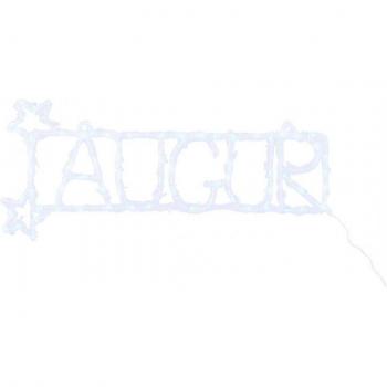 Escritura Luminosa LED Auguri para Decoración Navideña en Pared o Estante 88SP-24 con luz fría, dimensiones de 55x16 cm
