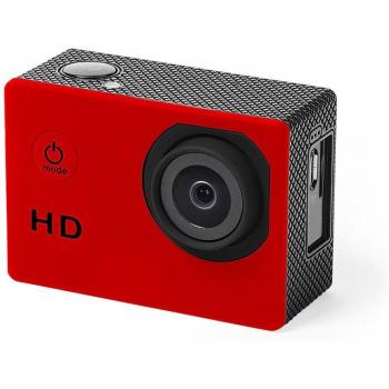 Cámara Deportiva 720P con Pantalla LCD de 2 y 14 Accesorios, Batería de 900 mAh - Rojo