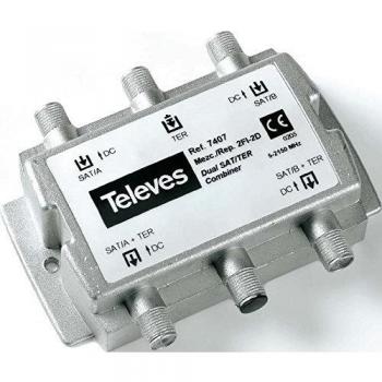 Televes - Mezcl.rep. matv+2fi 5.862/950.2400mhz+dc