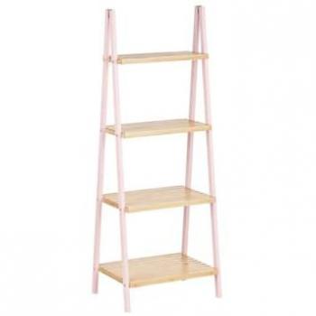 Estantería de Baño Rosa Natural Bambú Madera de Pino 40 x 109,3 x 30 cm