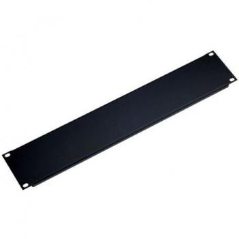 K&M 494/2 Black Aluminum 19 Rack Panel, 2U Height