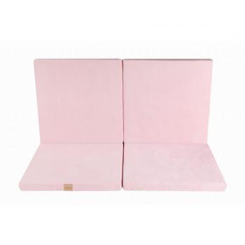 Alfombra de juego para niños MeowBaby cuadrado 120x120cm terciopelo rosa