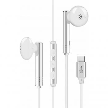 MAS CARNEY - Auriculares USB Tipo C y estéreo Digitales con Modo Karaoke, tecnología Hi-Fi y micrófono para Google, Samsung, Huawei, Honor, Alcatel, Moto, Macbook y iPad.