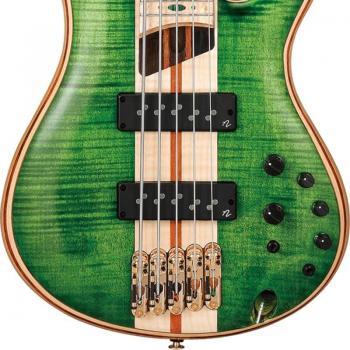 Ibanez Premium SR5FMDXEGL 5-string Electric Bass Guitar, Emerald Green Low Gloss