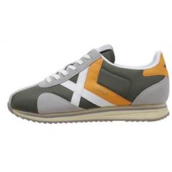 Zapatillas deportivas Munich Sapporo-175 para hombre en color verde, con suela de goma, material de serraje y textil, talla 45