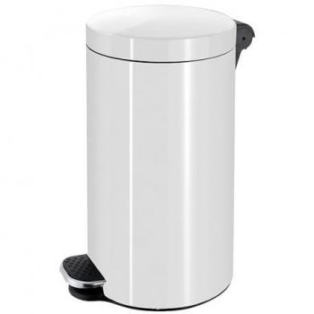 Contenedor de residuos con pedal 30L, 650x300mm, blanco