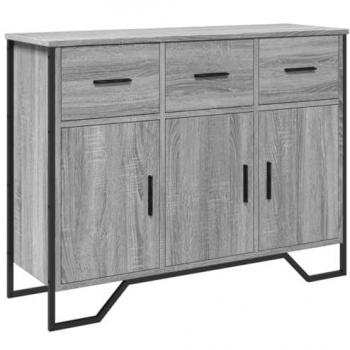Aparador de madera de ingeniería gris Sonoma 97x32,5x74,5 cm