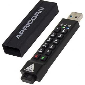 Apricorn Aegis Secure Key 3Z 16GB 256-bit AES XTS Hardware Encrypted FIPS 140-2 Level 3 Validated Secure USB 3.0 Flash Drive