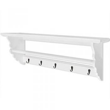 vidaXL Perchero de Entrada Pasillo Estilo Barroco MDF Blanco Percha Abrigos