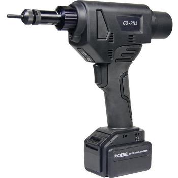 Herramienta Recargable para Remachar Tuercas Ciegas GO-RN1, 16 Piezas, 18.000 N en Maleta de Plástico