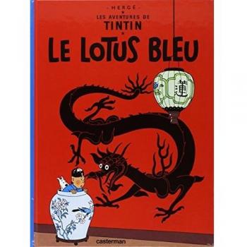 Álbum de Cómic Las Aventuras de Tintín Tomo 5: El Loto Azul - Edición Original en Francés