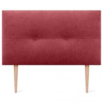 Cabecero Tapizado de Tela Aqualine Rojo 90x105cm con Patas para Camas 80/90