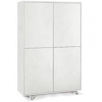 Armario 4 Puertas Blanco Mate con Apertura Push-Pull 107x41x169 cm