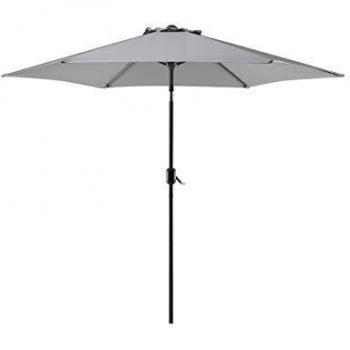 Beliani Sombrilla de jardín Gris Oscuro Ø270 cm Varese