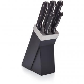 Juego de 5 Cuchillos de Cocina KitchenCraft con Soporte de Acero Inoxidable, incluyendo 3 cuchillos de 20 cm, 1 cuchillo de 12,5 cm y 1 cuchillo de 7,