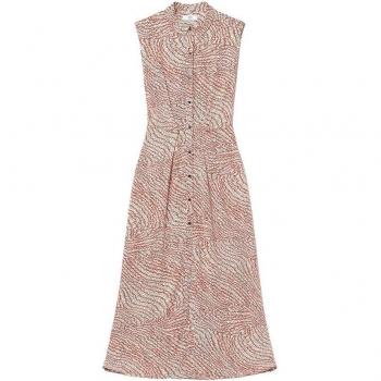 Le Temps des Cerises Women's Long Dress Cuoco Orange Zebra XS
