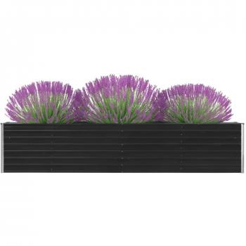 Galvanised Steel Garden Raised Bed 320x40x45 cm Anthracite