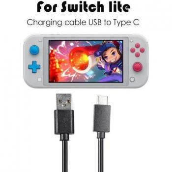 Cable USB Tipo C de 1M para Nintendo Switch/Switch Lite - Carga Rápida y Transferencia de Datos