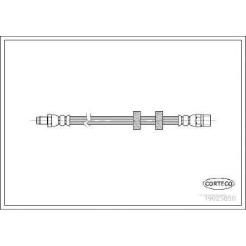 Latiguillo de freno CORTECO 19025850 - manguera flexible para el sistema de frenos, fabricada con materiales de alta calidad, resistencia a la presión y a la corrosión, diseño específico para garantizar un ajuste perfecto