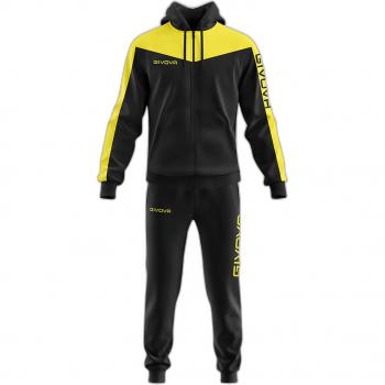 Chándal Givova Roma Negro - Chándal de entrenamiento, tejido transpirable, diseño moderno, incluye chaqueta y pantalones, disponible en varias tallas