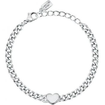 Pulsera Love de acero plateada
