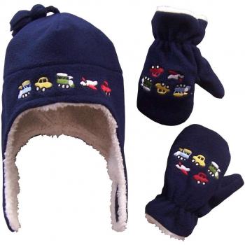 N'Ice Caps TM - Set de bufanda, gorro y guantes - para niño Azul azul marino 4-7 Años