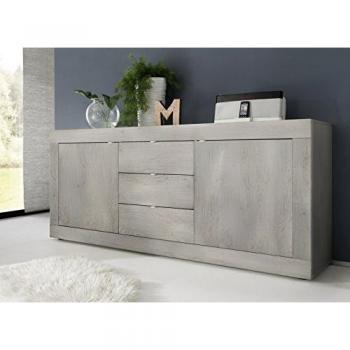 Buffet 2 puertas y 3 cajones de madera, L210 cm - Inicial