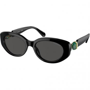 Swarovski SK6002 Women's Sunglasses Black Size 53 Col. 100187 Donna Rotonda Nero