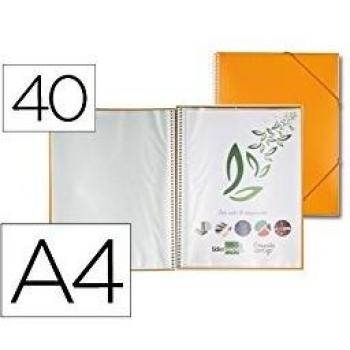 Liderpapel - Carpeta Escaparate con Espiral, A4, Naranja