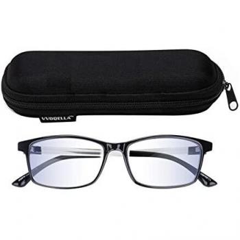 VVDQELLA Gafas Presbicia Hombre/Mujere Montura en TR90 Lentes Premium y Rectangular Anti Luz Azul Contra UV Gafas Lectura 0.75 para PC, Smartphone, TV, Ligeras y Durable