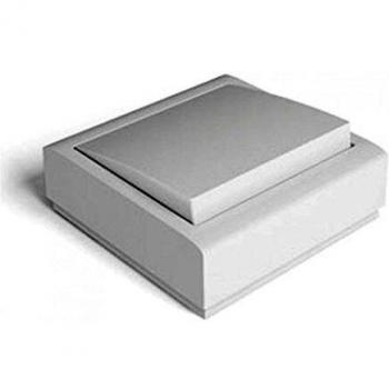 FAMATEL – Pulsador timbre | Superficie | 72 x 72 mm | 10 A | 250V | Serie Living 8000