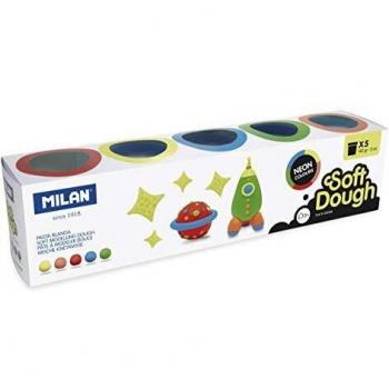 MILAN Caja 5 frascos 142gr Neon Soft Dough