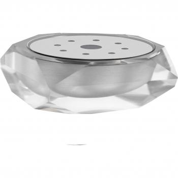 BATHSTAGE B-DIAMOND - Jabonera, 11 x 7 x 7 cm, color plateado