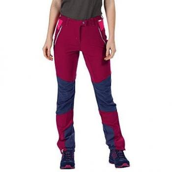 Regatta Womens Mountain Water Repellent Stretch Hiking Trousers Pantalones, Mujer, Remolacha/Duquesa, Size: 12