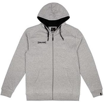 Spalding Flow Sudadera de Baloncesto con Capucha para Hombre, Gris, Talla L