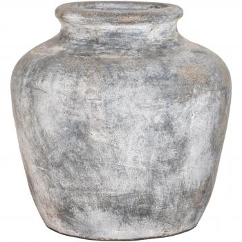 Jarrón decorativo Santo de terracota gris claro antiguo Ø 30 x 30 cm House Nordic