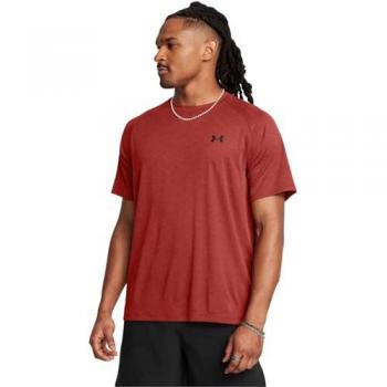 Camiseta técnica de entrenamiento para hombre Under Armour Tech Textured manga corta rojo vino - XL